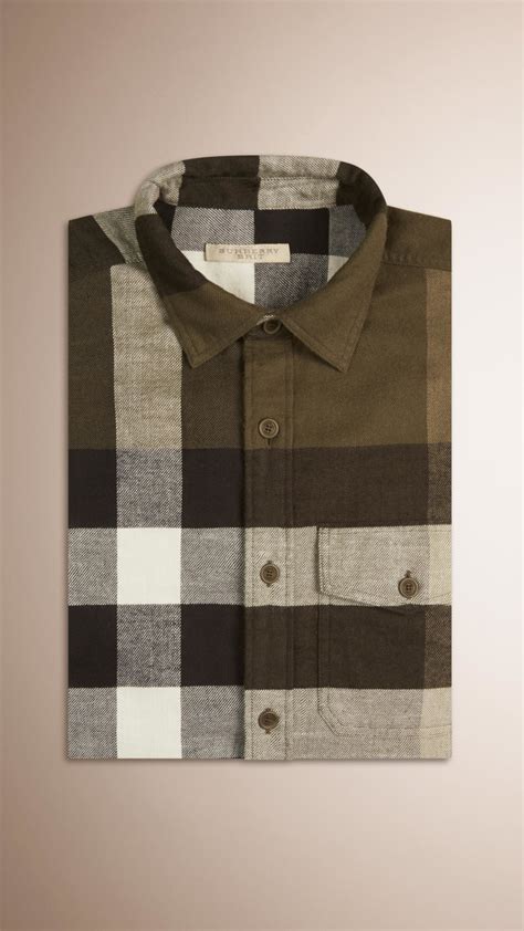 burberry green flannel shirt|burberry flannel shirt men's.